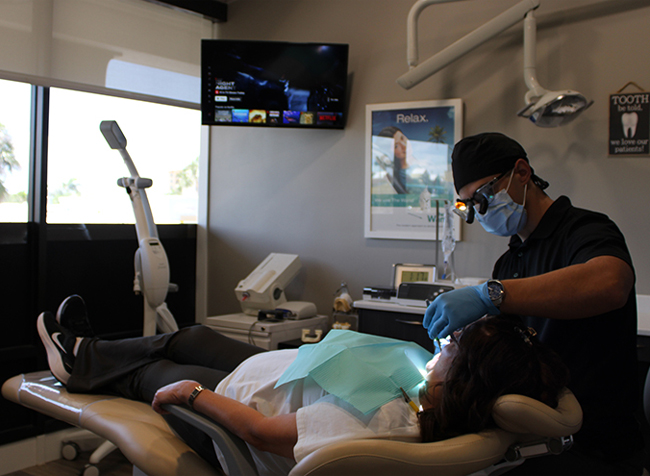 Marco Island dentist treating a dental patient