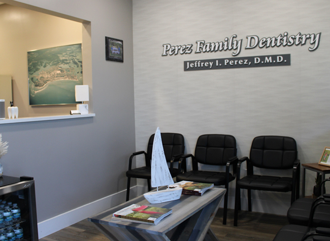 Waiting room at Perez Family Dentistry office in Marco Island